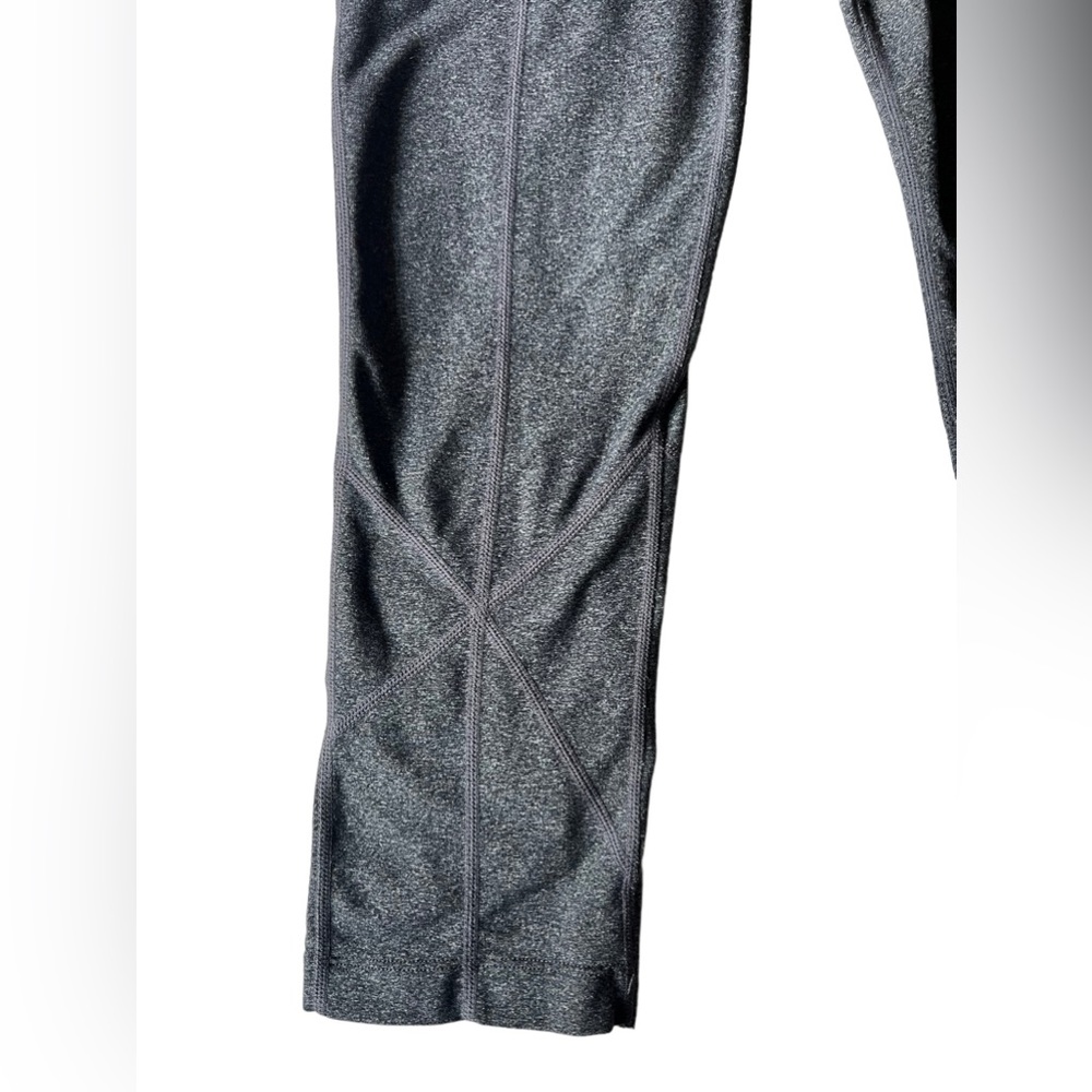 Prana Leggings Cropped Gray Crisscross Seams Size Medium - Picture 5 of 12